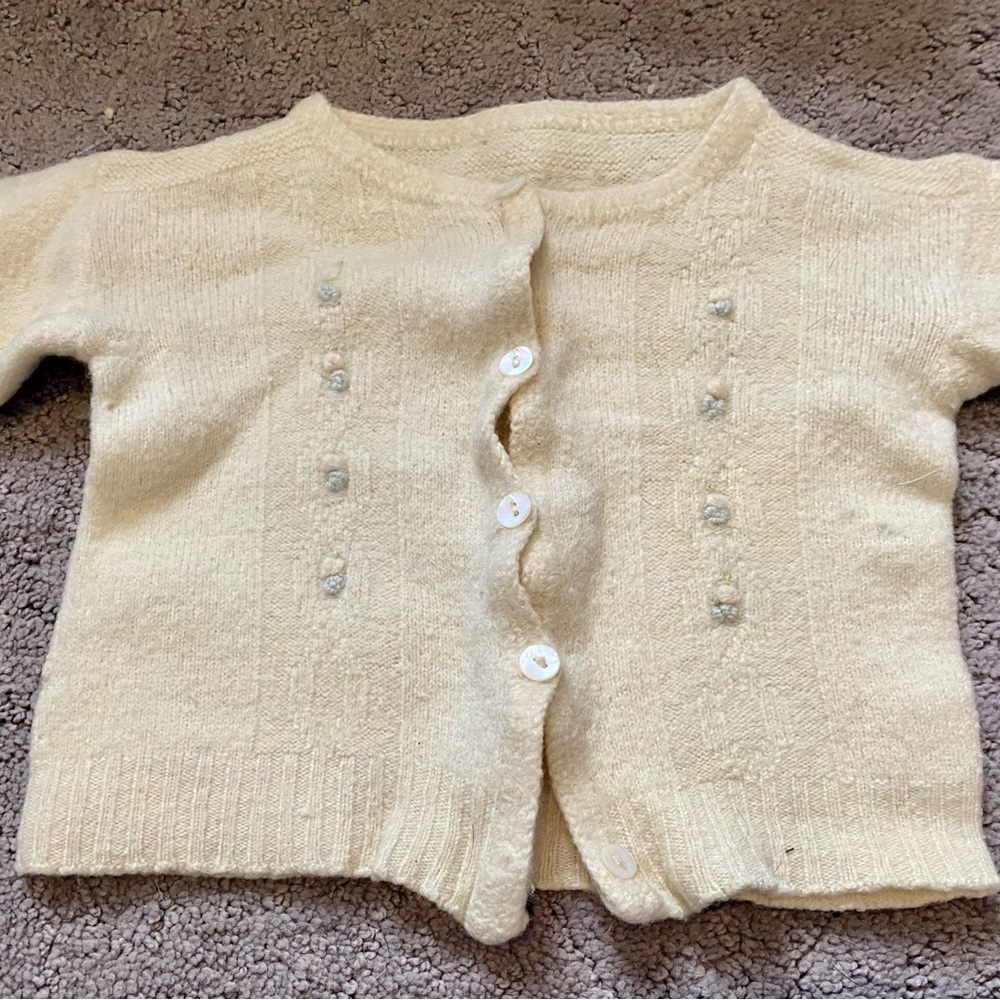 Ivory Handmade Antique Infant Sweater